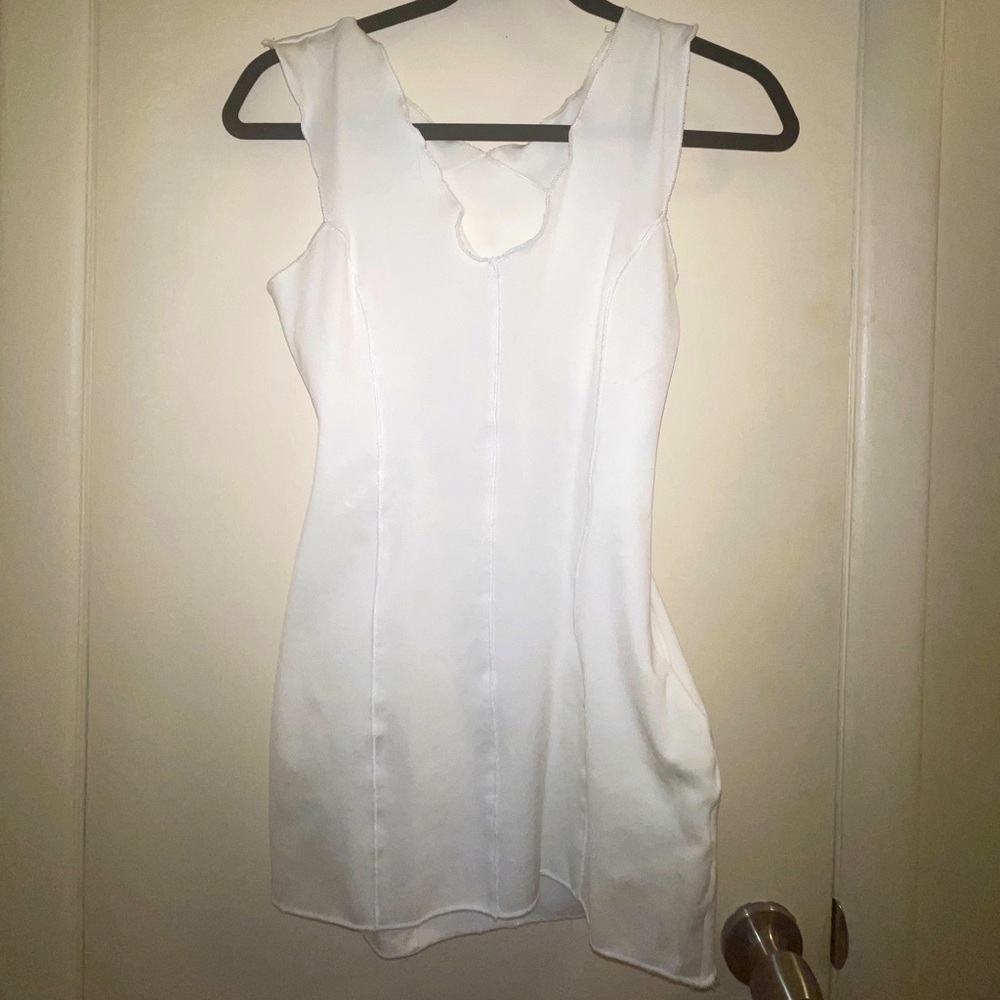 White Bodycon Bebe Mini Dress